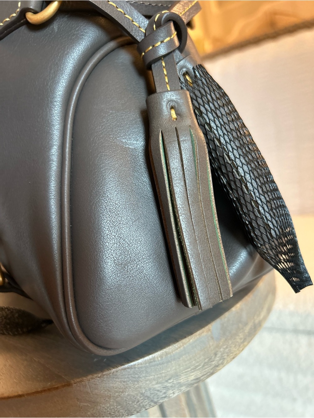 Dooney and Bourke Florentine Mini Satchel in CHARCOAL - Picture 14 of 15